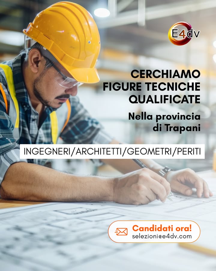 Cerchiamo figure tecniche qualificate da inserire nel nostro team.
Ingegneri, architetti,